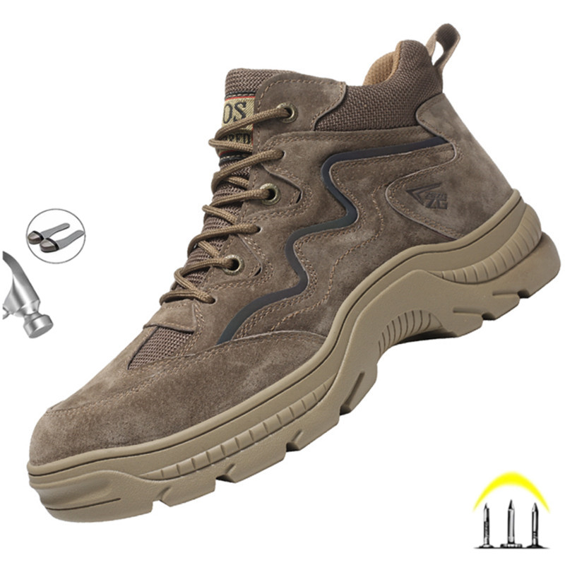 Leatherwork Designs - Reflective Strip Design Safety Work Shoes