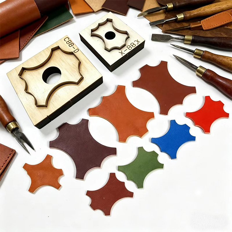 Leatherwork Projects - C88 Quadrilateral Floral Leather Cutting Die