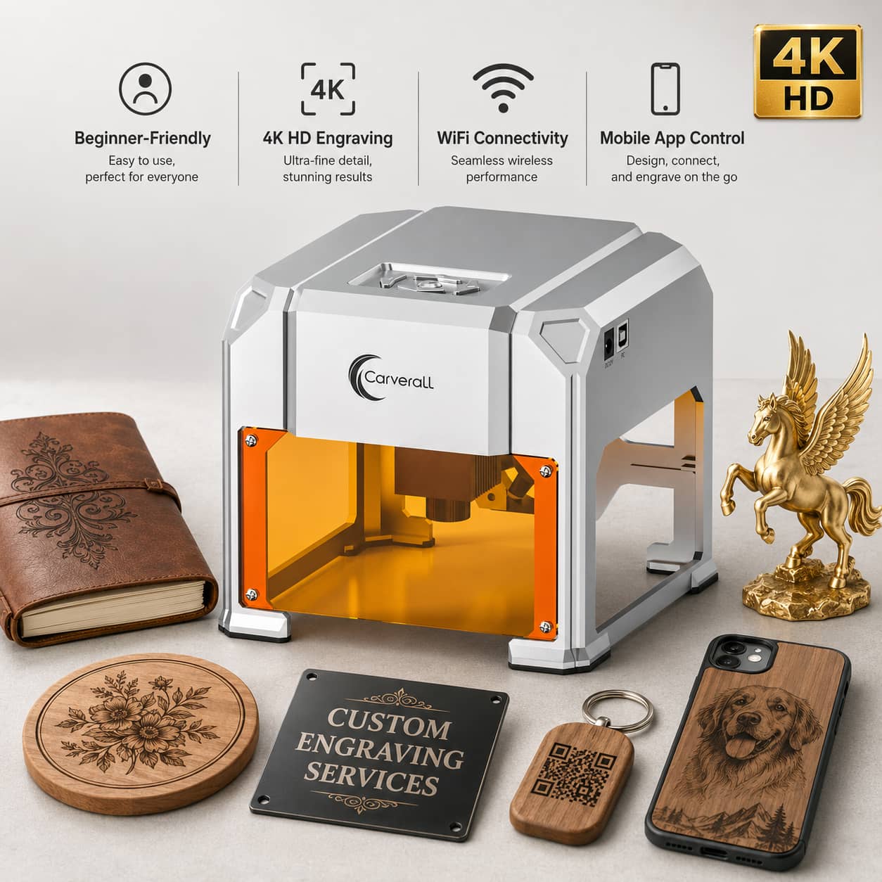 Leather Workshop - Carverall Laser Engraver Machine, K4 3W,