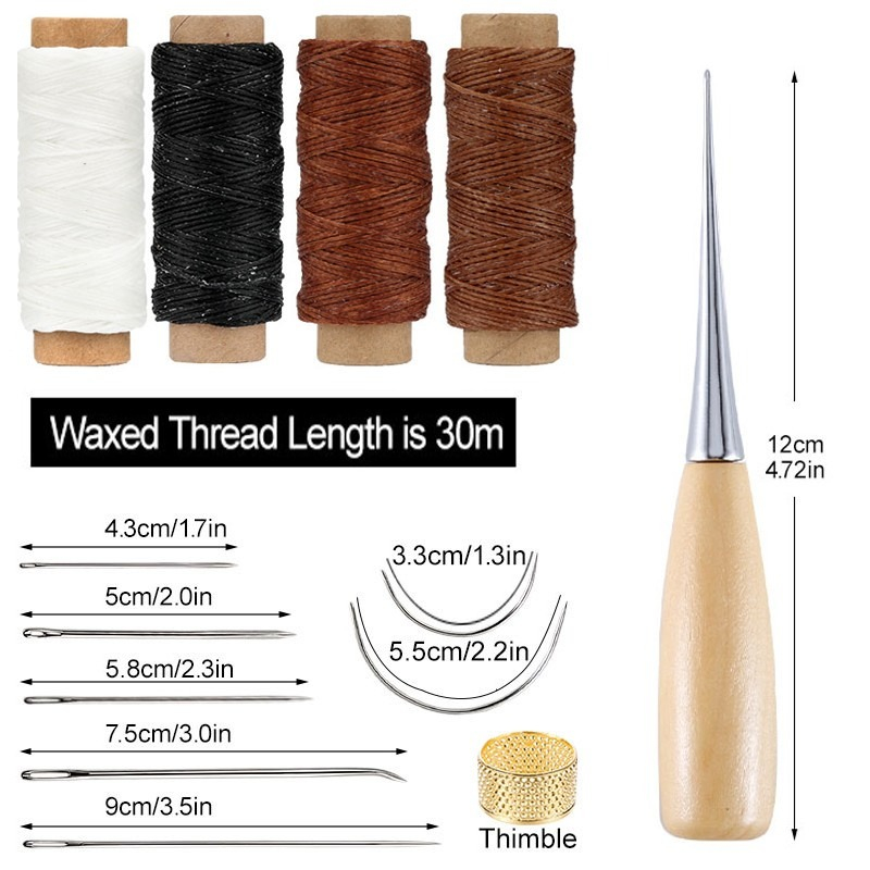 13pcs Waxed Thread Leatherwork - огляд і ціна Leatherwork For Beginners