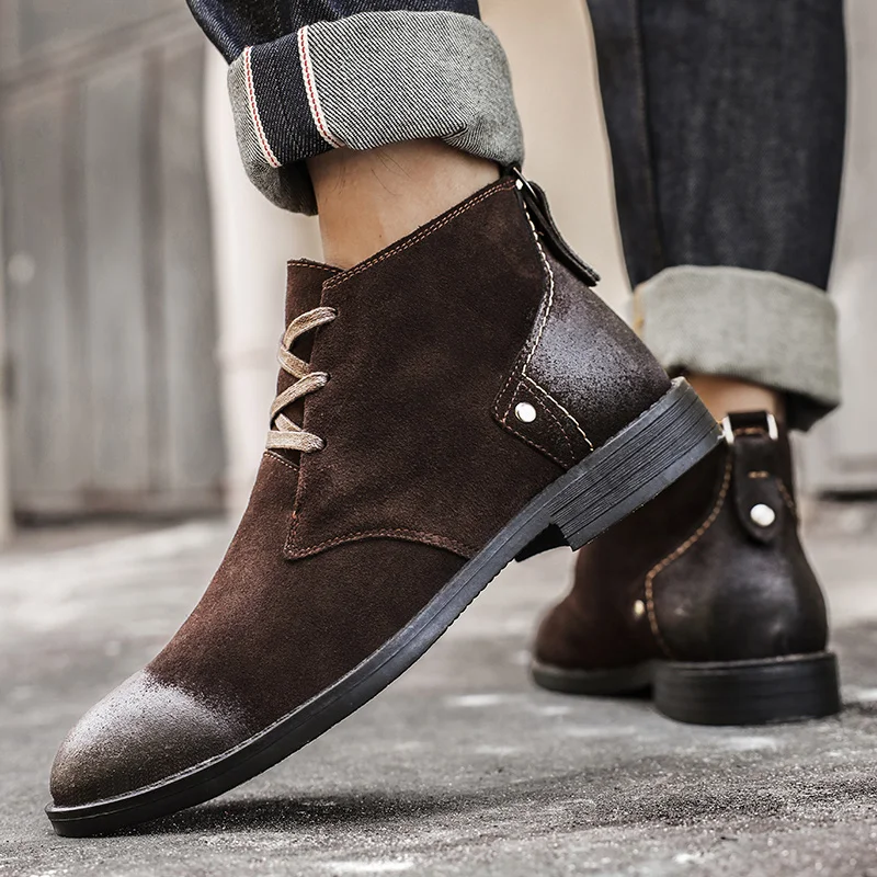 New Cow Suede Ankle Boots Hand - огляд і ціна Leatherwork Designs