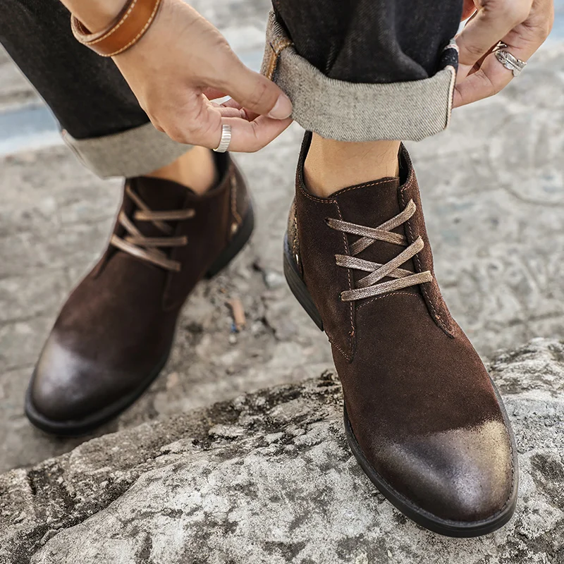 New Cow Suede Ankle Boots Hand - огляд і ціна Leatherwork Designs